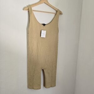 NWT Forever 21 Nude Ribbed Romper 0X 1X